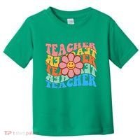 Retro Teacher Sunflower Toddler T-Shirt thumb 0
