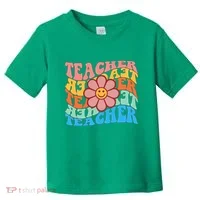 Retro Teacher Sunflower Toddler T-Shirt thumb 0