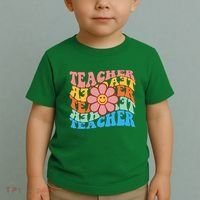 Retro Teacher Sunflower Toddler T-Shirt thumb 2