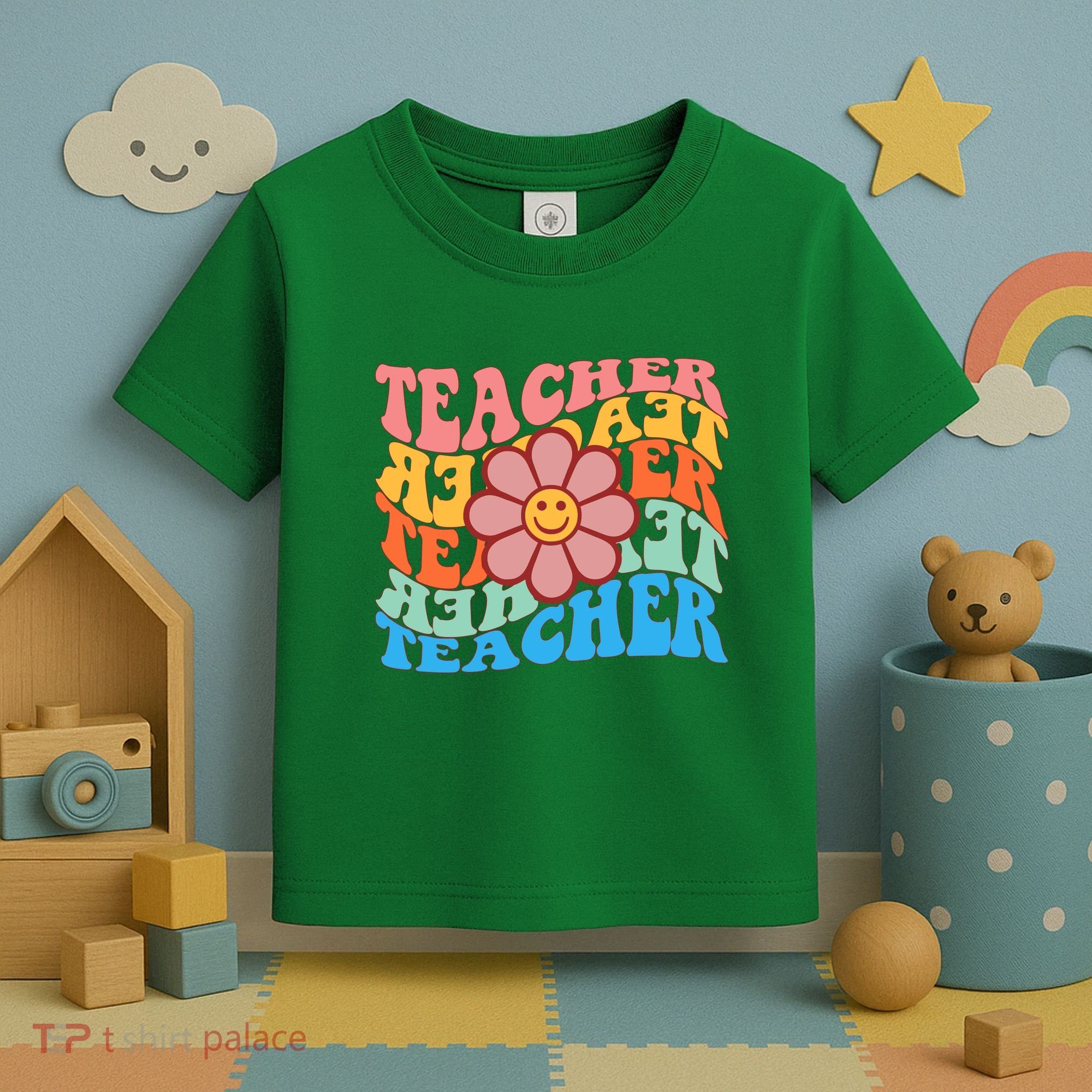 Retro Teacher Sunflower Toddler T-Shirt