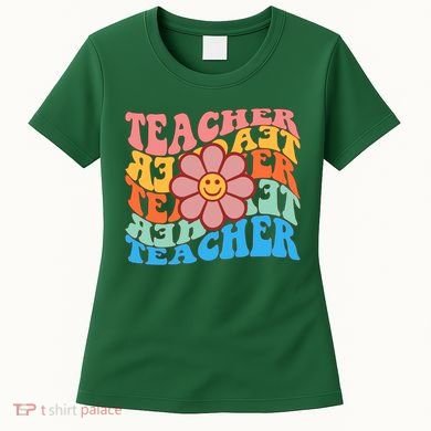 Retro Teacher Sunflower Women's T-Shirt