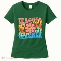 Retro Teacher Sunflower Women's T-Shirt thumb 0
