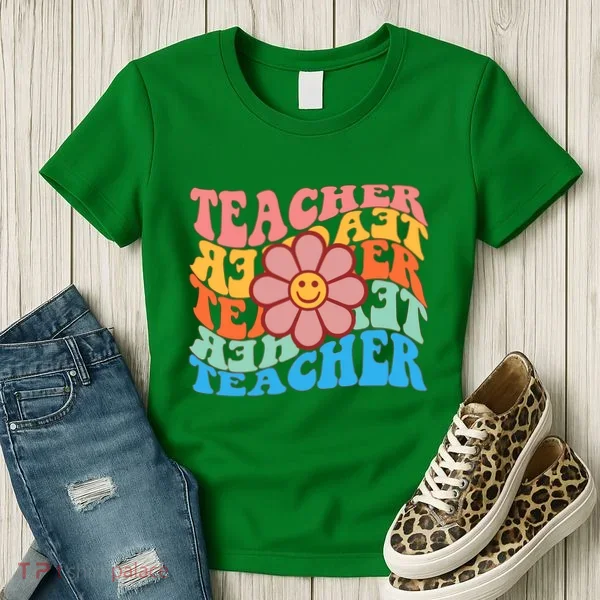 Retro Teacher Sunflower Women's T-Shirt