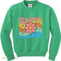 Retro Teacher Sunflower Kids Sweatshirt thumb 0