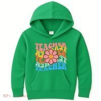 Retro Teacher Sunflower Kids Hoodie thumb 0