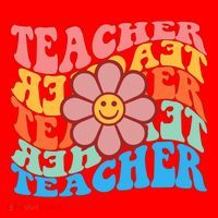 Retro Teacher Sunflower Santa Hat thumb 1