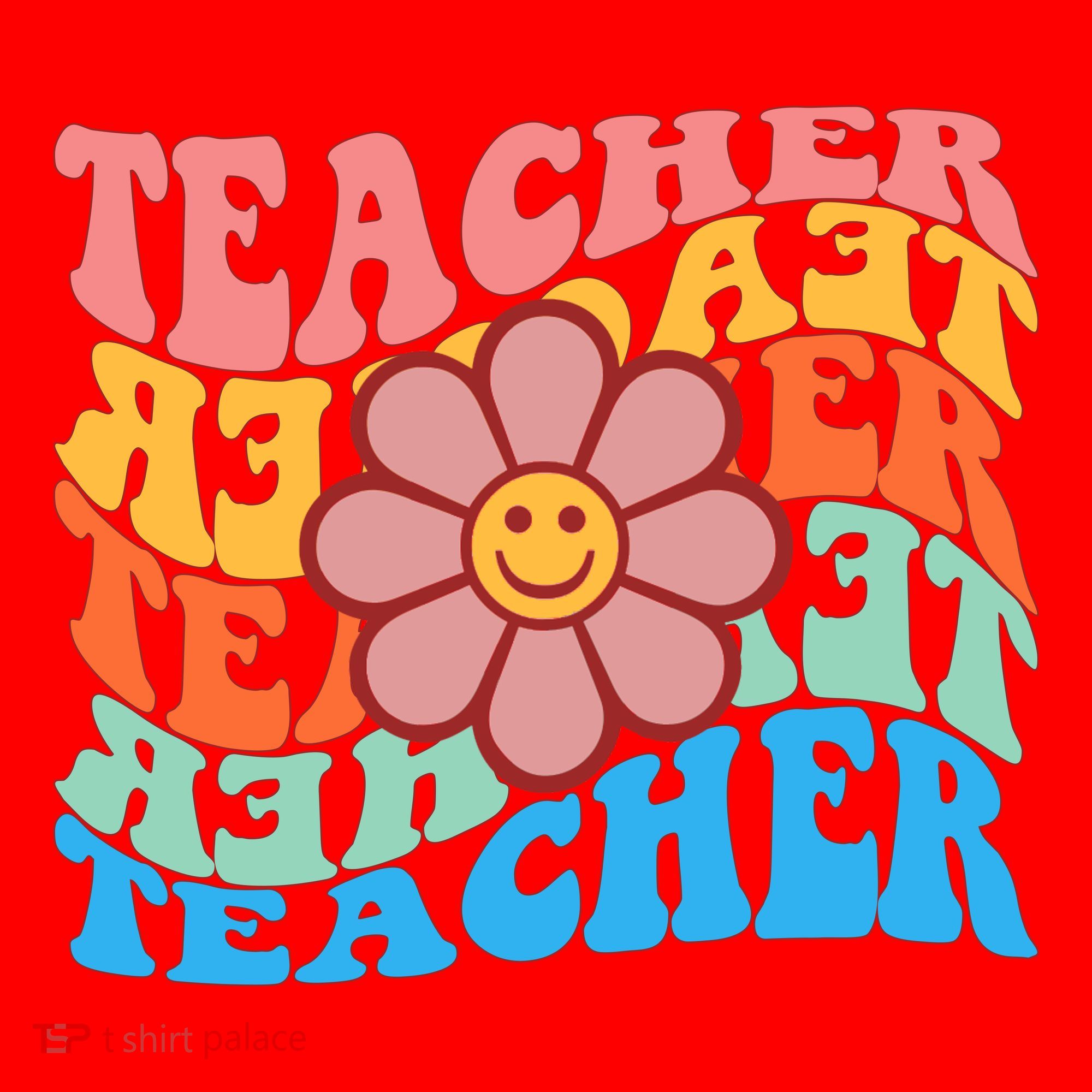 Retro Teacher Sunflower Santa Hat