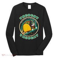 Retro Tacocat Spelled Backward Is Tacocat Funny Cat Long Sleeve Shirt thumb 0