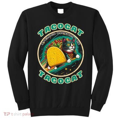 Retro Tacocat Spelled Backward Is Tacocat Funny Cat Sweatshirt