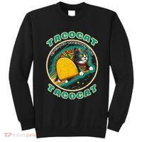 Retro Tacocat Spelled Backward Is Tacocat Funny Cat Sweatshirt thumb 0