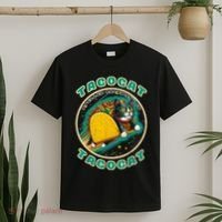 Retro Tacocat Spelled Backward Is Tacocat Funny Cat T-Shirt thumb 2