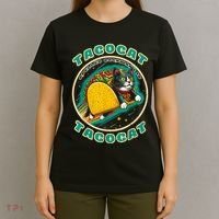 Retro Tacocat Spelled Backward Is Tacocat Funny Cat T-Shirt thumb 4