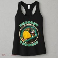 Retro Tacocat Spelled Backward Is Tacocat Funny Cat Women's Tank Top thumb 3