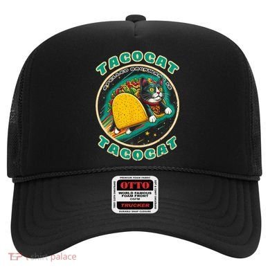 Retro Tacocat Spelled Backward Is Tacocat Funny Cat Hat