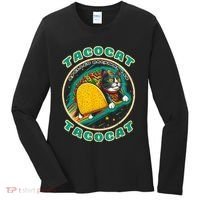 Retro Tacocat Spelled Backward Is Tacocat Funny Cat Women's Long Sleeve Shirt thumb 0
