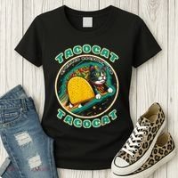 Retro Tacocat Spelled Backward Is Tacocat Funny Cat Women's T-Shirt thumb 3