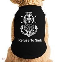 Refuse To Sink Anchor Unisex And With Sayings Gift Doggie Tank thumb 0