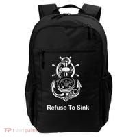 Refuse To Sink Anchor Unisex And With Sayings Gift Backpack thumb 0