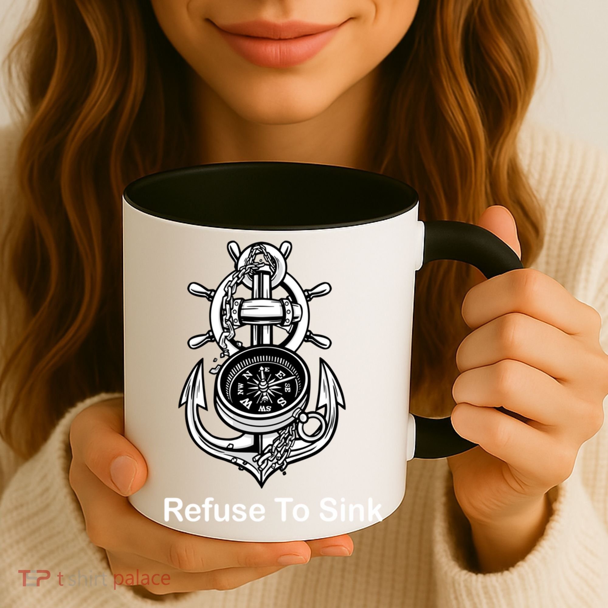 Refuse To Sink Anchor Unisex And With Sayings Gift Coffee Mug