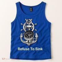 Refuse To Sink Anchor Unisex And With Sayings Gift Tank Top thumb 2