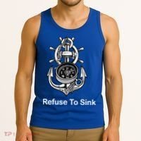 Refuse To Sink Anchor Unisex And With Sayings Gift Tank Top thumb 3