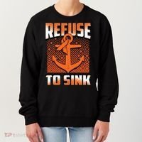 Refuse To Sink Leukemia Cancer Awareness Ribbon Funny Gift Women's Sweatshirt thumb 0