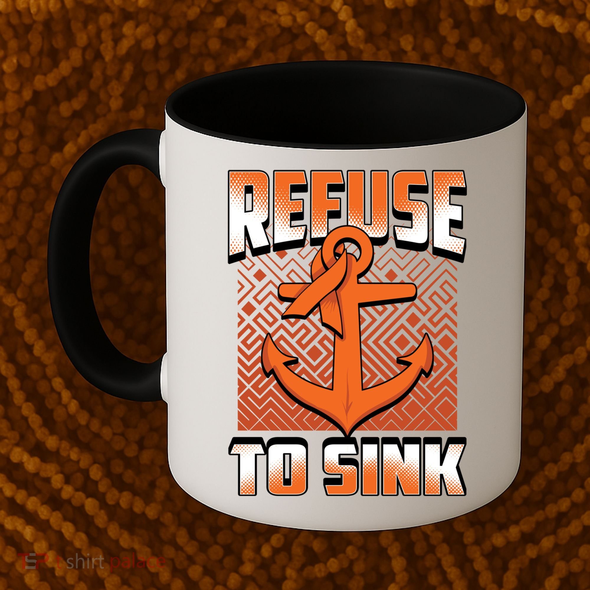 Refuse To Sink Leukemia Cancer Awareness Ribbon Funny Gift Coffee Mug