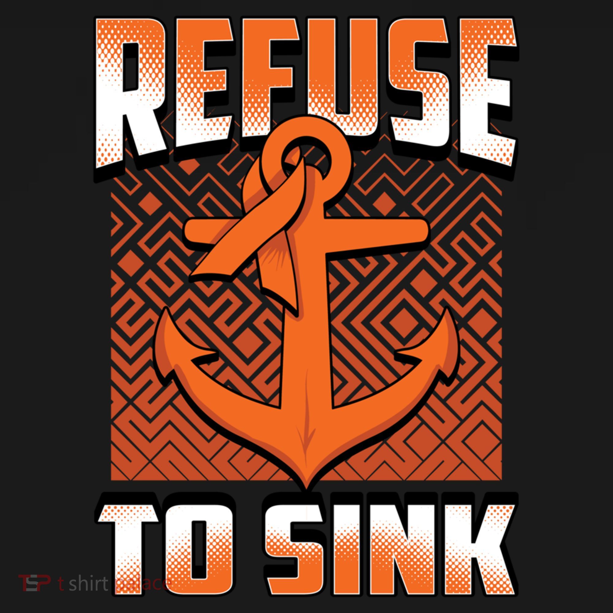 Refuse To Sink Leukemia Cancer Awareness Ribbon Funny Gift Women's Hoodie