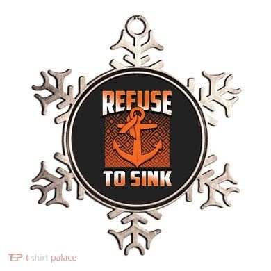 Refuse To Sink Leukemia Cancer Awareness Ribbon Funny Gift Ornament