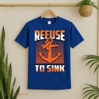 Refuse To Sink Leukemia Cancer Awareness Ribbon Funny Gift T-Shirt thumb 2