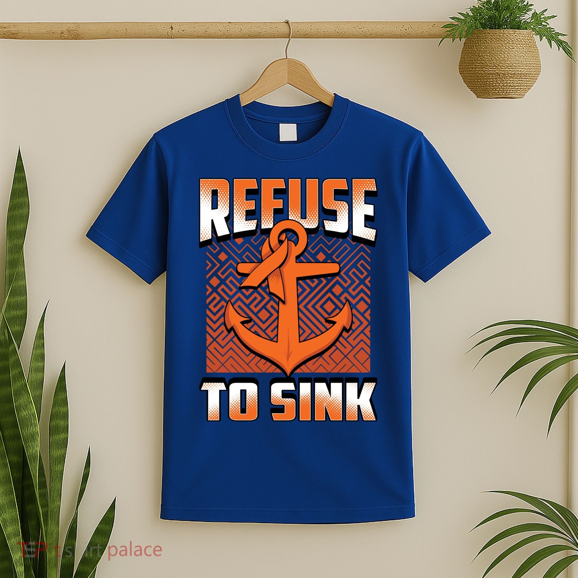 Refuse To Sink Leukemia Cancer Awareness Ribbon Funny Gift T-Shirt