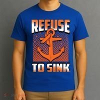 Refuse To Sink Leukemia Cancer Awareness Ribbon Funny Gift T-Shirt thumb 3