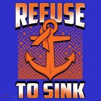 Refuse To Sink Leukemia Cancer Awareness Ribbon Funny Gift T-Shirt thumb 7