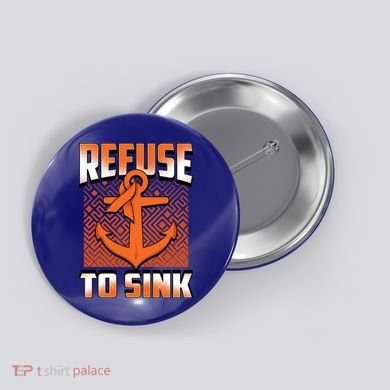 Refuse To Sink Leukemia Cancer Awareness Ribbon Funny Gift Button