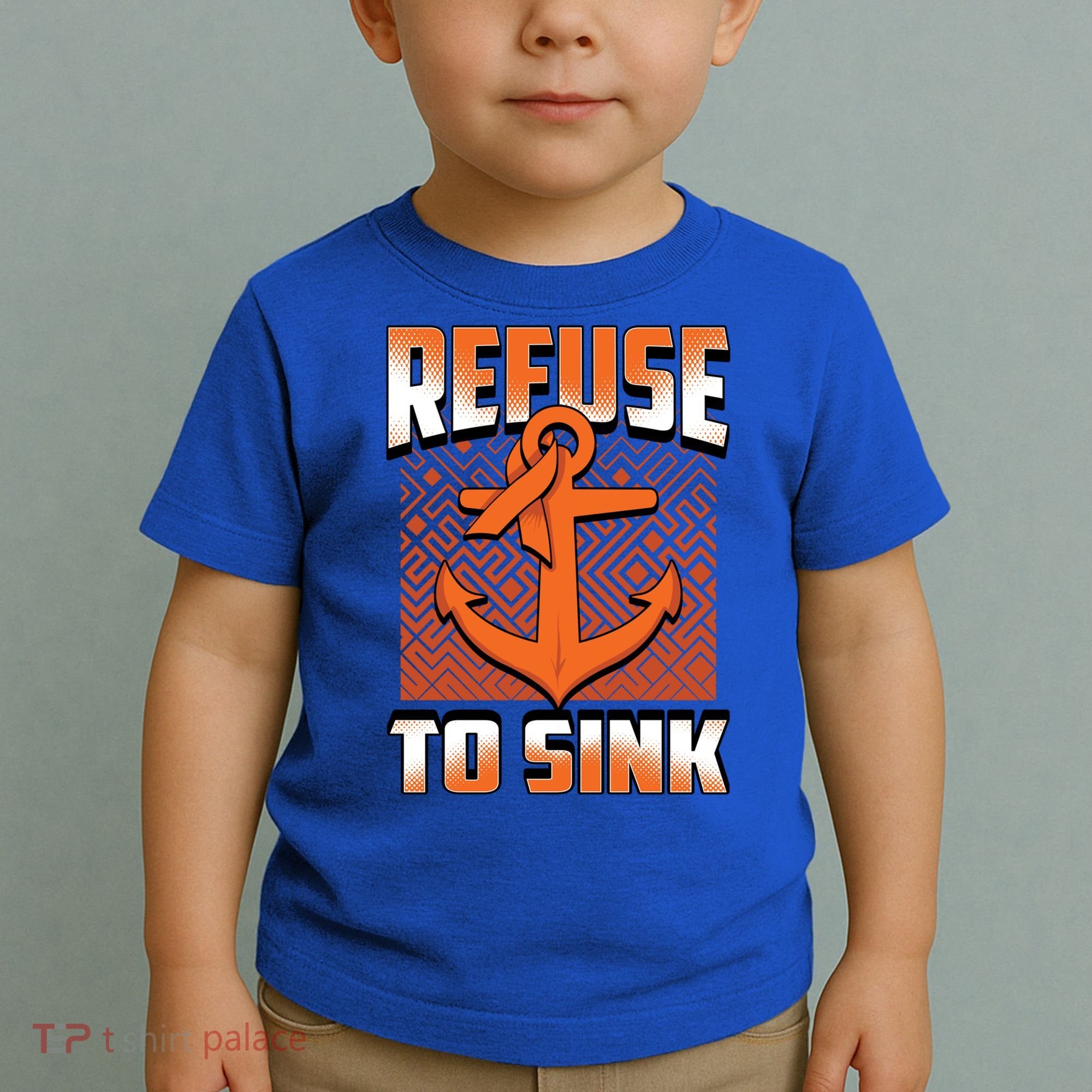 Refuse To Sink Leukemia Cancer Awareness Ribbon Funny Gift Toddler T-Shirt