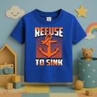 Refuse To Sink Leukemia Cancer Awareness Ribbon Funny Gift Toddler T-Shirt thumb 3