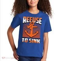 Refuse To Sink Leukemia Cancer Awareness Ribbon Funny Gift Kids T-Shirt thumb 2