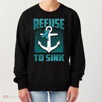 Refuse To Sink Ovarian Cancer Awareness Ribbon Funny Gift Great Gift Women's Sweatshirt thumb 0