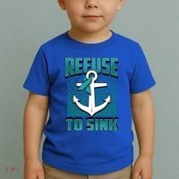 Refuse To Sink Ovarian Cancer Awareness Ribbon Funny Gift Great Gift Toddler T-Shirt thumb 2
