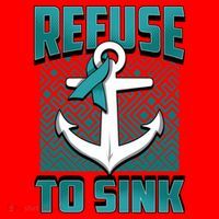 Refuse To Sink Ovarian Cancer Awareness Ribbon Funny Gift Great Gift Santa Hat thumb 1