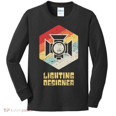 Retro Theater & Stage Lighting Ld Lighting Designer Kids Long Sleeve Shirt