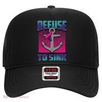 Refuse To Sink Thyroid Cancer Awareness Ribbon Funny Gift Funny Gift Hat thumb 0