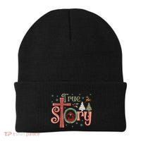 Retro True Story Jesus Christmas Nativity Scene Christian Gift Beanie thumb 0