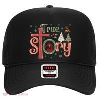 Retro True Story Jesus Christmas Nativity Scene Christian Gift Hat thumb 0
