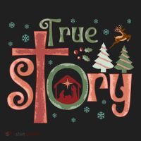 Retro True Story Jesus Christmas Nativity Scene Christian Gift Golf Towel thumb 3