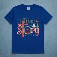 Retro True Story Jesus Christmas Nativity Scene Christian Gift T-Shirt thumb 5