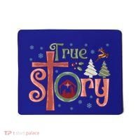 Retro True Story Jesus Christmas Nativity Scene Christian Gift Mousepad thumb 0