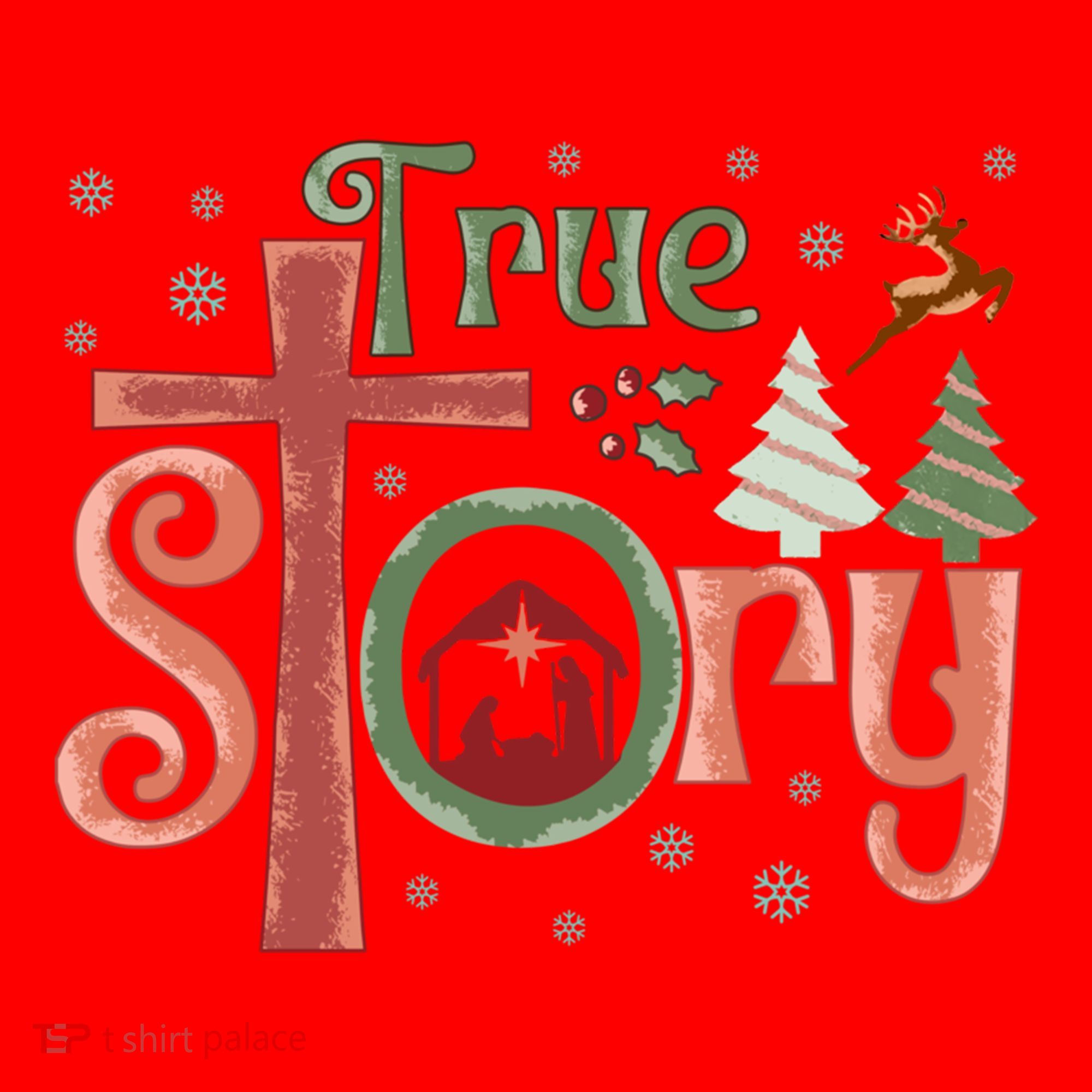 Retro True Story Jesus Christmas Nativity Scene Christian Gift Santa Hat