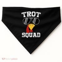 Running Turkey Sunglasses Trot Squad Thanksgiving USA-Made Doggie Bandana thumb 0
