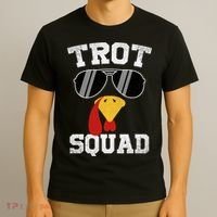 Running Turkey Sunglasses Trot Squad Thanksgiving T-Shirt thumb 3